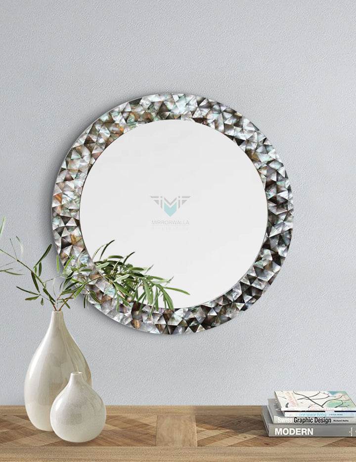 Mother Of Pearl Decorative Mirror - Mirrorwalla